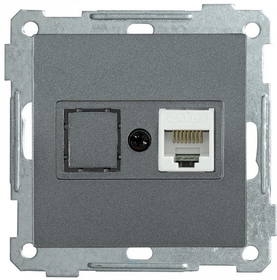 Фотография товара 'IEK Розетка компьютерная RJ45 Cat6 BOLERO, EKB16-01-K95'