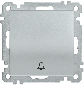 Фотография товара 'IEK Выключатель 1-клавишный кнопочный звонок ВС10-1-4-Б 10А BOLERO, EVB14-K23-10'