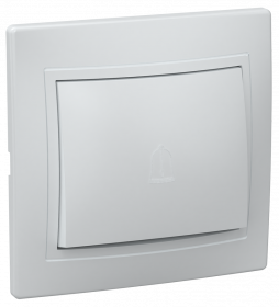 Фотография товара 'IEK Выключатель 1-клавишный проходной ВСп10-1-0-КБ 10А КВАРТА, EVK12-K01-10-DM'