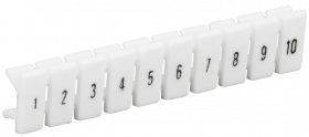Фотография товара 'IEK Маркеры для КПИ-1,5мм2 с нумерацией №№ 1-10, YZN11M-001-K00-10'