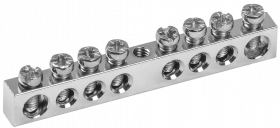 Фотография товара 'IEK Шина PEN "земля-ноль" 6х9мм 8/1 Ni, YNN10-08-100-N'