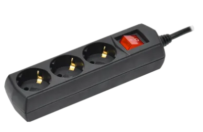 Фотография товара 'IEK Удлинитель У03В 3 места с заземлением 5м 3х1мм2 10А 250В черный WYP10-10-03-05-ZK-K02-G'