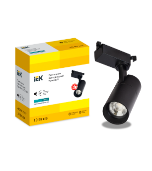 Фотография товара 'IEK LIGHTING Светильник светодиодный трековый ДТО 1301 10Вт 4000К однофазный 24град черный LT-DSO0-1301-10-40-K02'