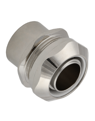 Фотография товара 'IEK ELASTA Муфта соединительная TMP25 М32 с внутренней резьбой латунная IP67 ET-MP40D-TMP-L-M32-025'