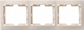 Фотография товара 'IEK РВ-3-ККм Рамка 3 местная вертикальная КВАРТА EMK31-K33-DM'