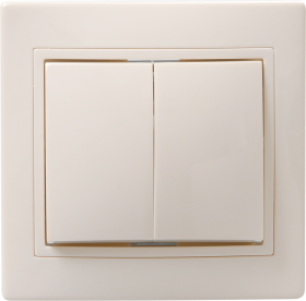 Фотография товара 'IEK ВС10-2-0-ККм Выключатель 2кл 10А КВАРТА EVK20-K33-10-DM'