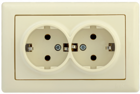 Фотография товара 'IEK РС21-1-0-БК Розетка 2-ая с з/к 16А BOLERO ERB21-K33-16'