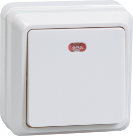 Фотография товара 'IEK ВС20-1-1-ОБ Выключатель 1 клавишный с индикатором 10А ОКТАВА EVO11-K01-10-DC'