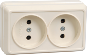 Фотография товара 'IEK РС22-2-ОКм Розетка 2 местная без з/к 10А ОКТАВА ERO20-K33-10-DC'