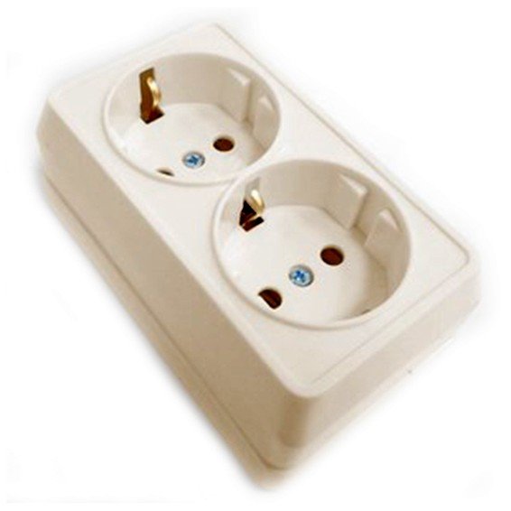 Фотография товара 'IEK РС22-3-ОКм Розетка 2 местная с з/к 16А ОКТАВА ERO21-K33-16-DC'