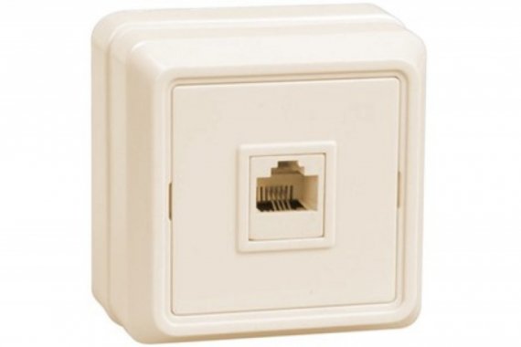 Фотография товара 'IEK РТ20-ОКм Розетка 1 местная телефонная ОКТАВА ETO10-K33-DC'