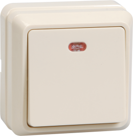 Фотография товара 'IEK ВС20-1-1-ОКм Выключатель 1 клавишный с индикатором 10А ОКТАВА EVO11-K33-10-DC'