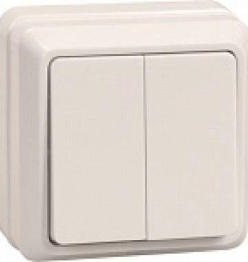 Фотография товара 'IEK ВС20-2-0-ОКм Выключатель 2 клавишный 10А ОКТАВА EVO20-K33-10-DC'