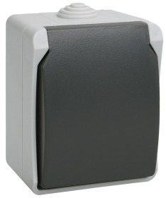 Фотография товара 'IEK РСб20-3-ФСр Розетка одноместная с з/к для открытой установки ФОРС IP54 ERS12-K03-16-54-DC'