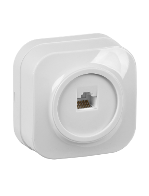 Фотография товара 'IEK Розетка одноместная для открытой установки компьютерная РК10-ХБ GLORY белый EKH10-K01'