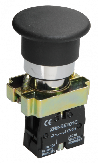 Фотография товара 'IEK Кнопка управления LAY5-BC21 "Грибок" BBG70-BC-K02'