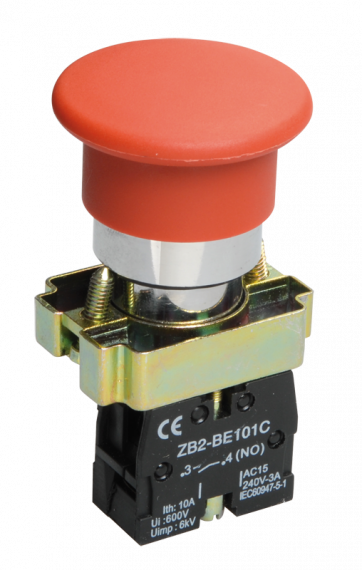 Фотография товара 'IEK Кнопка управления LAY5-BC41"Грибок" красная 1з BBG70-BC-K04'