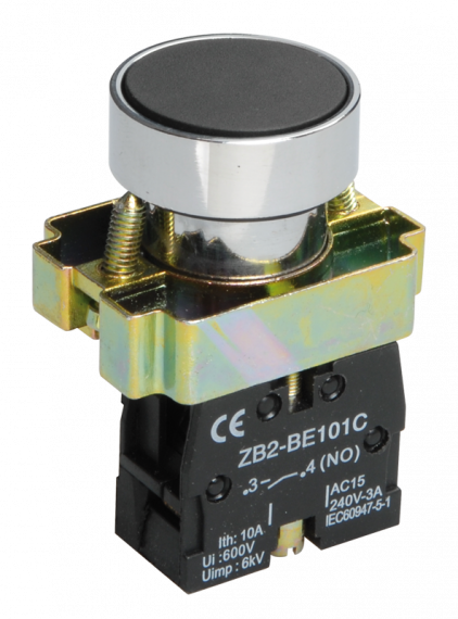 Фотография товара 'IEK Кнопка управления LAY5-BA21 без подсветки черная 1з BBT60-BA-K02'