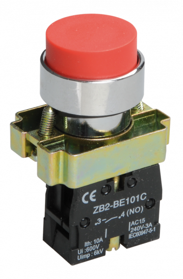 Фотография товара 'IEK Кнопка управления LAY5-BL41 без подсветки красная 1з BBT70-BL-K05'