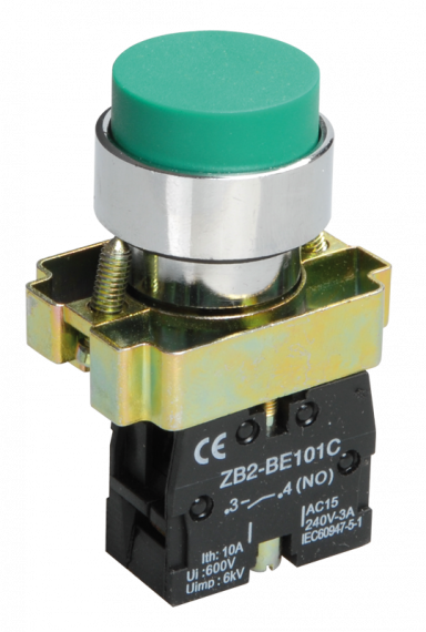 Фотография товара 'IEK Кнопка управления LAY5-BL31 без подсветки зеленая 1з BBT70-BL-K06'