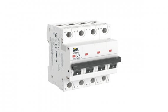 Фотография товара 'IEK AR-M06N-4-L005DC ARMAT Авт. выкл. M06N-DC 4P L 5А'