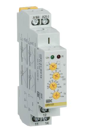 Фотография товара 'IEK Реле контроля напряжения ORV с блокировкой однофазное 12В DC ORV-01-DC12'