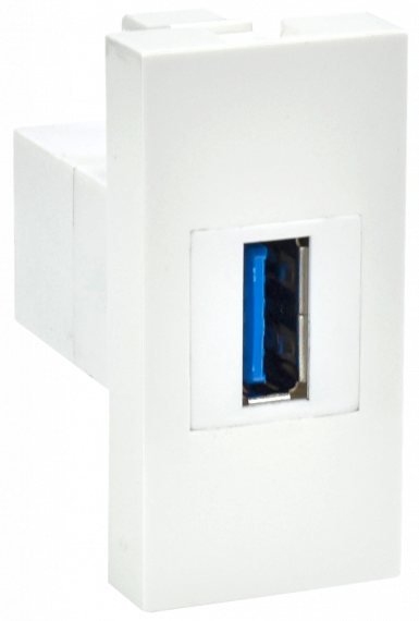 Фотография товара 'IEK PR-KK40D-RU-0-1-A3-K01 PRIMER РКЮ-10-00-П Розетка USB A 3.0 (1 мод.)'