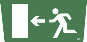Фотография товара 'IEK Самоклеящаяся этикетка 240х90мм "Выход/стрелка налево" для ССА 5043, LPC10-1-31-28-VNAL'
