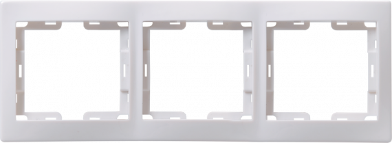 Фотография товара 'IEK Рамка 3-местная горизонтальная РГ-3-КБ КВАРТА, EMK30-K01-DM'
