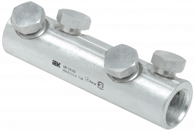 Фотография товара 'IEK Алюминиевая механическая гильза со срывными болтами АМГ 240-300 до 1 кВ, UZA-29-S240-S300-1'