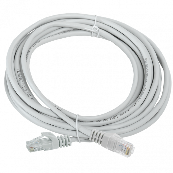 Фотография товара 'IEK PC01-C5EU-5M-G Шнур коммутационный кат. 5Е UTP 5м'