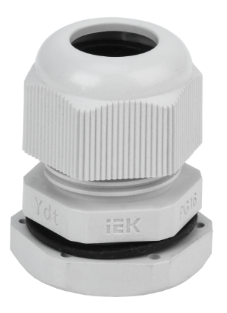 Фотография товара 'IEK Сальник PG 16 диаметр проводника 9-13мм IP54 20шт (СТ) YSA20-14-16-54-K41-C'