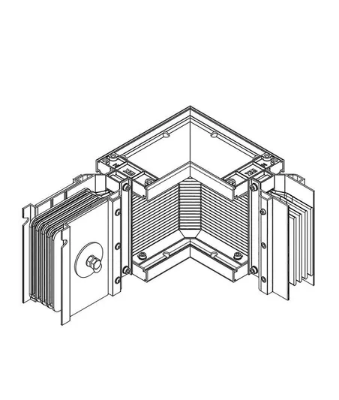 Фотография товара 'IEK LINEBAR Секция угловая правая 3200А Al 3L+N+PER некрашеная IP55 транспортировочная LB-3200A4-25-F-LR'