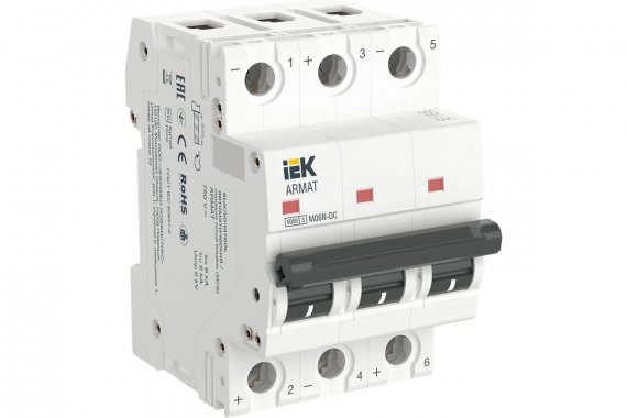 Фотография товара 'IEK AR-M06N-3-Z032DC ARMAT Авт. выкл. M06N-DC 3P Z 32А'