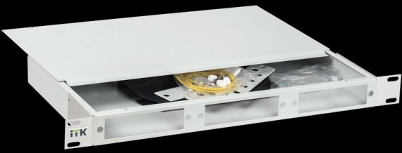 Фотография товара 'IEK IND-FOBX24-1U-12LCUD09 Кросс оптический 1U укомпл. 12 LC duplex (OS2)'