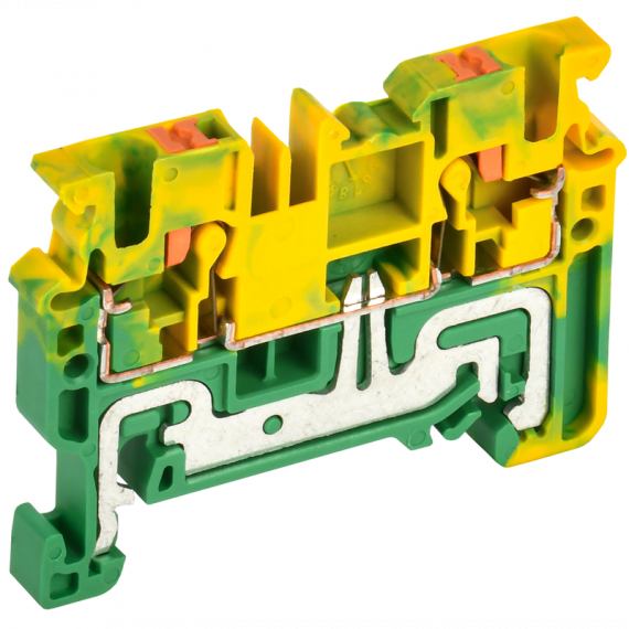 Фотография товара 'IEK YCT21-00-K52-002 Колодка клеммная CP-PEN земля 2,5мм2'