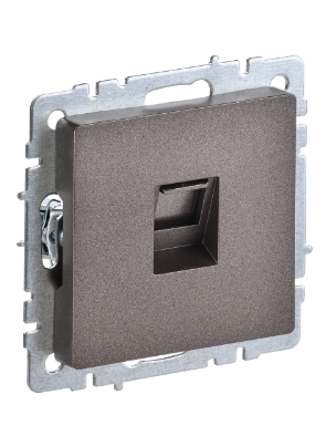 Фотография товара 'IEK BRITE Розетка компьютерная RJ45 кат.5E РК10-БрТБ темная бронза BR-K10-1-K45'