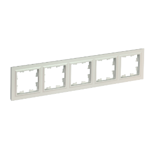 Фотография товара 'IEK BRITE Рамка 5-местная РУ-5-БрЖ жемчуг BR-M52-K36'
