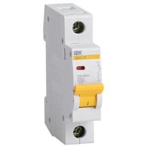 Фотография товара 'IEK Автомат выключатель ВА47-29 1Р 1А 4,5кА х-ка С MVA20-1-001-C'