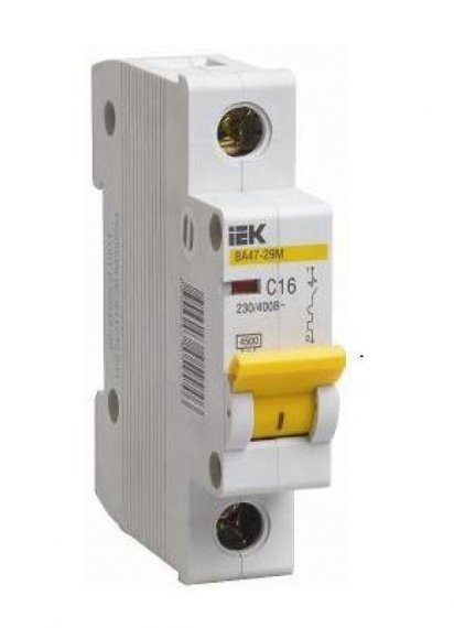 Фотография товара 'IEK Автомат выключатель ВА47-29 1Р 2А 4,5кА х-ка В MVA20-1-002-B'