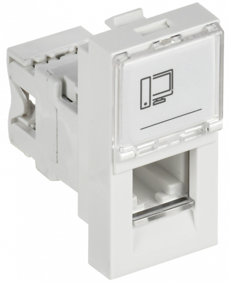 Фотография товара 'IEK PR-KK40D-RI-0-1-C06U-K01 PRIMER РКИ-10-00-П-6 Розетка RJ45 кат.6 (1 мод.)'