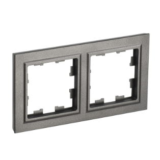 Фотография товара 'IEK BRITE Рамка 2-местная РУ-2-БрШ шампань BR-M22-K37'