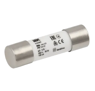 Фотография товара 'IEK Плавкая вставка цилиндрическая ПВЦ 14х51 4А KARAT, MFL20-004'