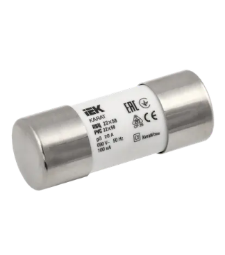 Фотография товара 'IEK Плавкая вставка цилиндрическая ПВЦ 22х58 20А KARAT, MFL30-020'