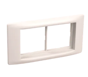 Фотография товара 'IEK Рамка и суппорт на 4 модуля 60мм "ПРАЙМЕР" белый, CKK-40D-RSU4-060-K01'