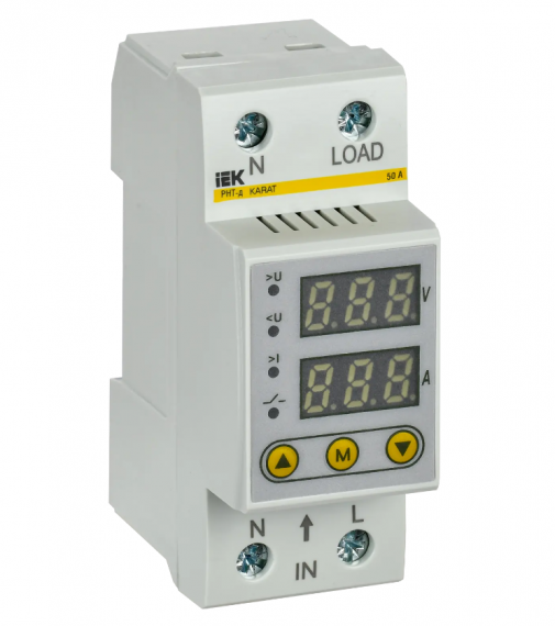 Фотография товара 'IEK Реле напряжения и тока РНТ-д однофазное 36мм 50А IVC21-1-50'