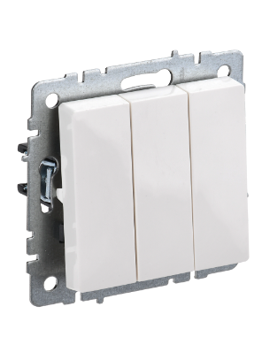 Фотография товара 'IEK BRITE Выключатель 3-клавишный 10А ВС10-3-0-БрБ белый BR-V30-0-10-K01'