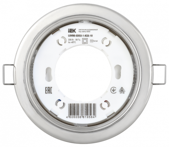 Фотография товара 'IEK LUVB0-GX53-1-K23-10 Светильник 4114 встр. под лампу GX53'