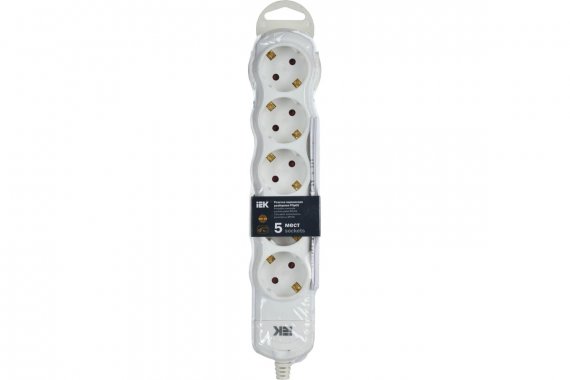 Фотография товара 'IEK WYP10-D-KP-16-05-ZS-K01 Розетка переносная разб. РПр05 5 мест'