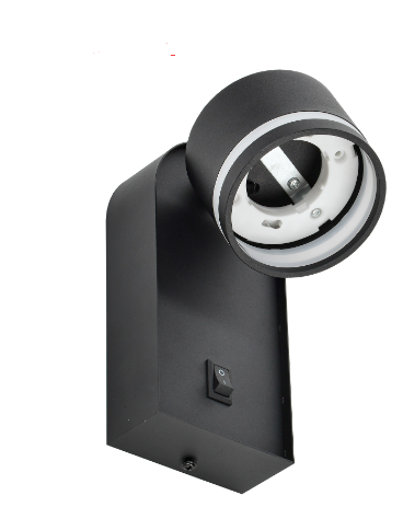 Фотография товара 'IEK LIGHTING Светильник 4035 накладной настенный под лампу GX53 черный LT-UBB0-4035-GX53-1-K02'